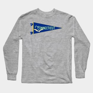 Connecticut Flag Pennant Long Sleeve T-Shirt